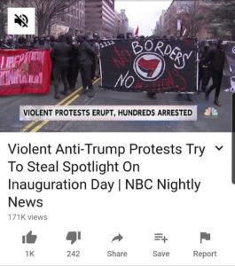 Violence at Trump inauguration